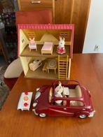 Sylvanian Cozy Cottage 5242 Huis en rode gezinsauto, Poppenhuis, Ophalen of Verzenden