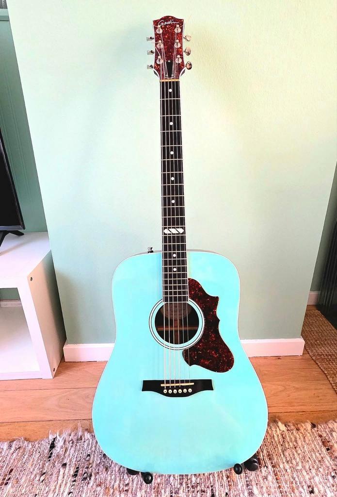 Godin Imperial Laguna Blue handmade (Canada), Musique & Instruments, Instruments à corde | Guitares | Acoustiques, Comme neuf