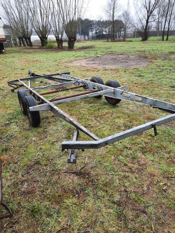 Chassis caravan aanhangwagen remork trailer Tiny House bouw, Watersport en Boten, Boottrailers, Zo goed als nieuw, Ophalen
