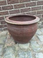 bloempot geglazuurd aardewerk, 40 cm diameter, 32 cm hoog, Tuin en Terras, Bloempotten, Ophalen, Zo goed als nieuw, Aardewerk