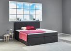 SUPER ACTIE! Tweepersoons Boxspring VENUS 180 x 200 + Topper, Gratis thuisbezorgd + gemonteerd!, Zwart, Ophalen of Verzenden, 180 cm