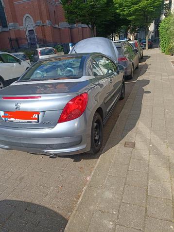 Peugeot 207 cc cabriolet, Autos, Argent ou Gris, Cabriolet, Noir, 2 portes