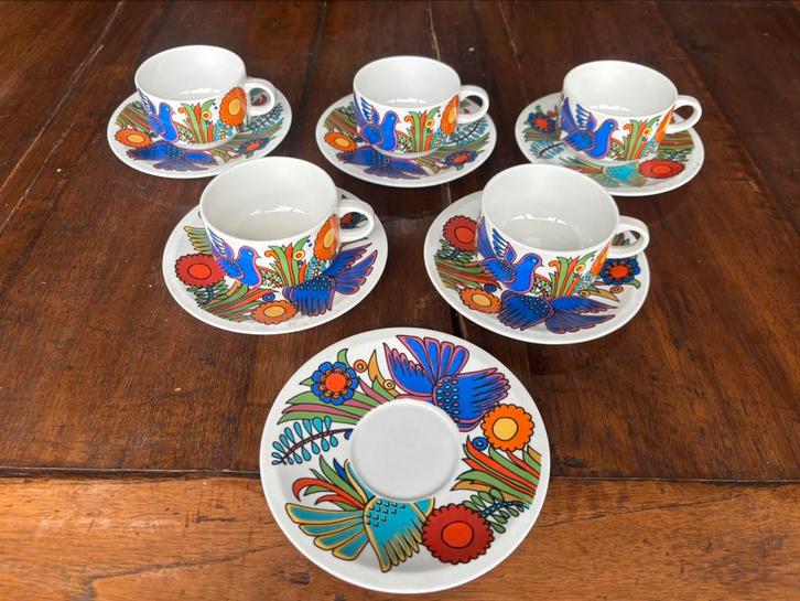 Boch Acapulco tassen, bordjes, Antiquités & Art, Antiquités | Services (vaisselle) pièces, Enlèvement