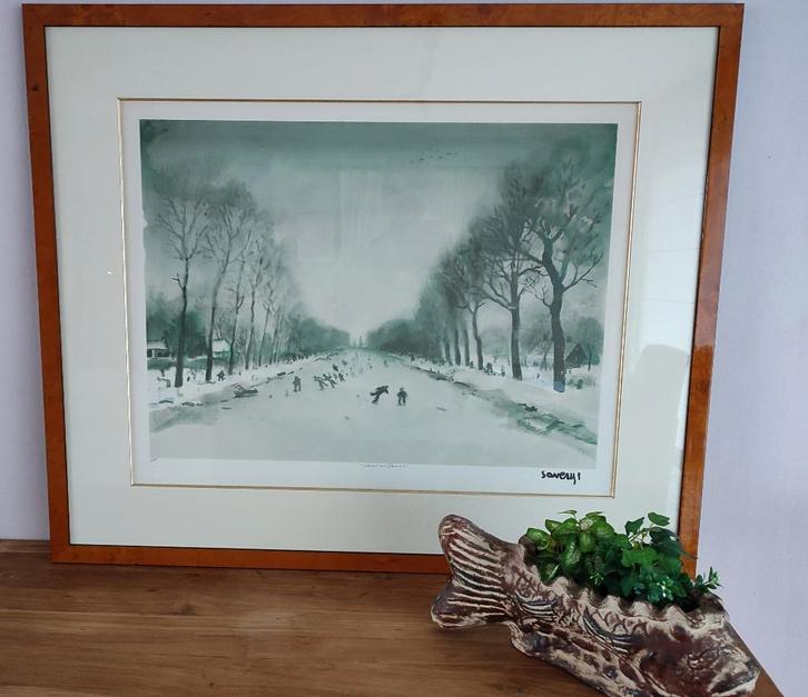 Albert Saverys Vaart van Damme. Ophalen kan te 1500 of 8670, Antiek en Kunst, Kunst | Litho's en Zeefdrukken, Ophalen