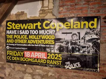 doek affiche optreden Stewart Copeland The Police beschikbaar voor biedingen