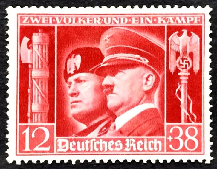 Dt.Reich: "Duits-Italiaanse wapenbroederschap" 1941, Postzegels en Munten, Postzegels | Europa | Duitsland, Overige periodes, Ophalen of Verzenden