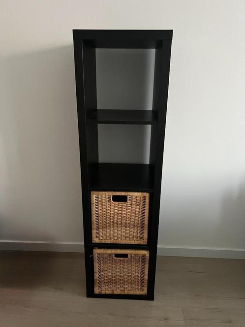 IKEA Kallax kast met manden, Huis en Inrichting, Kasten | Boekenkasten, Zo goed als nieuw, Minder dan 50 cm, 100 tot 150 cm, 25 tot 50 cm
