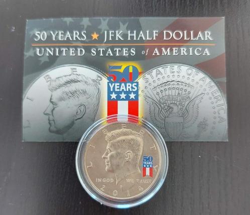USA 2014 - 50 Years Silver JFK Half Dollar - COA, Timbres & Monnaies, Monnaies | Amérique, Série, Envoi