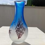 Imposant vase de Louis Leloup Val saint Lambert(40 cm).Signé, Ophalen