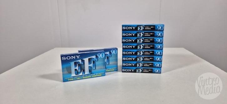 Sony EF90 Cassettebandje | Tape | 90 Minuten | Nieuw, Cd's en Dvd's, Cassettebandjes, Nieuw in verpakking, Onbespeeld, 2 t/m 25 bandjes