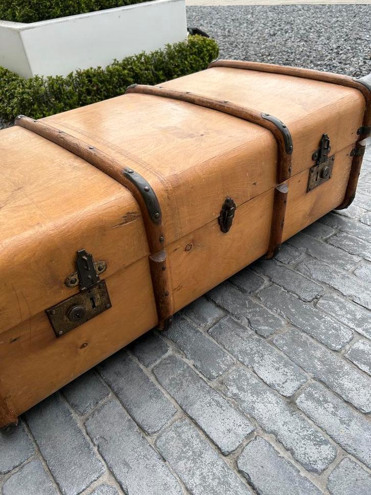 Zeer oude hutkoffer/speelgoedkoffer, Handtassen en Accessoires, Koffers, Gebruikt, Overige materialen, 70 cm of meer, 35 tot 45 cm