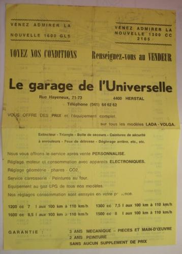 Lada Volga gamme liste de prix 1981 VAZ AutoVAZ GAZ Brochure beschikbaar voor biedingen