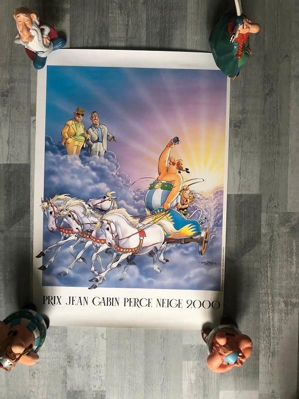 Asterix affiche perce neige année 2000 état neuf, Collections, Personnages de BD, Neuf, Image, Affiche ou Autocollant, Astérix et Obélix