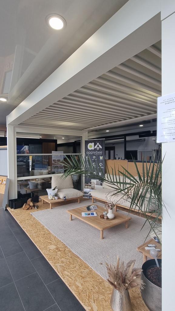Lamellen terrasoverkapping - toonzaalmodel €10.000€ korting, Tuin en Terras, Overkappingen, Nieuw, Overige typen, Ophalen of Verzenden