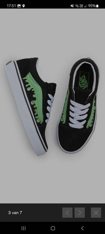 Vans old skool glow slime black/green maat 31 beschikbaar voor biedingen