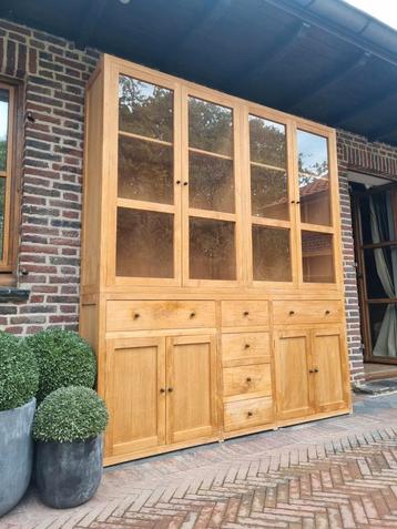 Teak vitrinekast/buffetkast GRATIS LEVERING  beschikbaar voor biedingen