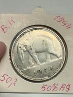 Munt 50 frank belgisch congo 1944., Ophalen, Zilver, Losse munt