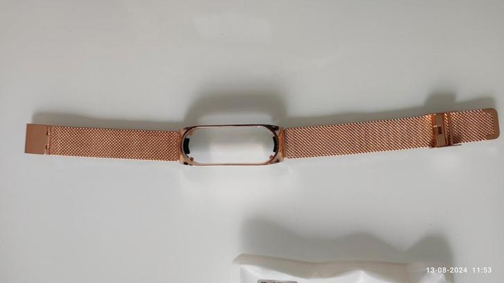Xiaomi Mi band 5 en Mi Band 6 - armband - goudroze - NIEUW, Handtassen en Accessoires, Smartwatches, Roze, Ophalen of Verzenden