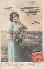 FANTASIE - Vrouw met Vliegtuigen  + 110 Jaar Oud !, Verzamelen, Verzenden, Voor 1920, Gelopen, Overige thema's