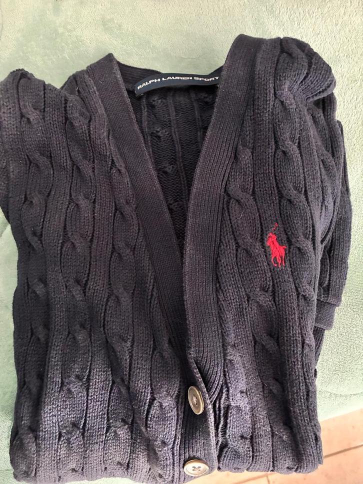 Gillet Ralph Lauren, Kleding | Dames, Truien en Vesten, Zo goed als nieuw, Maat 36 (S), Blauw, Ophalen of Verzenden