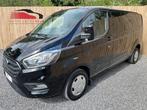 Ford Transit CUSTOM L2H1 DUBBELE CABINE !!, Auto's, Zwart, 130 pk, Te koop, 173 g/km