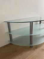 Glazen tv tafel, Huis en Inrichting, Kasten |Televisiemeubels, Ophalen, 100 tot 150 cm, Minder dan 100 cm, 50 tot 75 cm