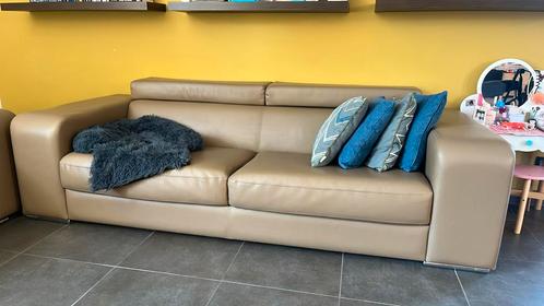 Moderne leder salon, Huis en Inrichting, Zetels | Zetels, Gebruikt, Ophalen