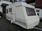 Sterckeman Fjord 390L,12/1996,3 pers(vast bed+tafel),voorten, Caravans en Kamperen, Vast bed, Sterckeman, Kleine zit, Uitbouw voortent