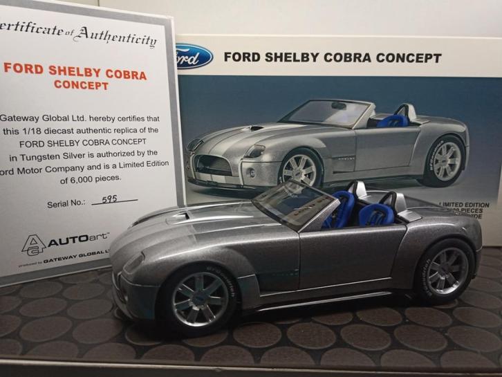 Ford Shelby Cobra Concept Autoart Limited 1/18, Hobby en Vrije tijd, Modelauto's | 1:18, Nieuw, Auto, Autoart, Ophalen of Verzenden