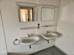 2 Lavabo's met spiegel en lampen, Huis en Inrichting, Ophalen, Zo goed als nieuw