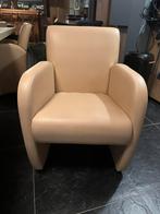 Set 6 kunstlederen eettafel stoelen met wieltjes., Enlèvement, Utilisé