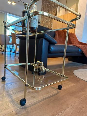 Trolley vintage messing glas vintage beschikbaar voor biedingen