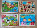 4 houten puzzels met verschillende moeilijkheidsgraden, Ophalen of Verzenden, Gebruikt