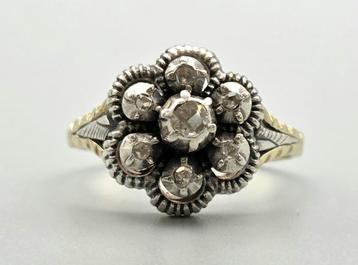 Gouden antieke design ring diamanten Ca: 0.25ct. 2025/649 beschikbaar voor biedingen