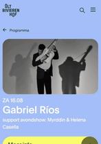 Ticket Gabriel Rios 16-8 OLT Antwerpen Deurne, Tickets en Kaartjes