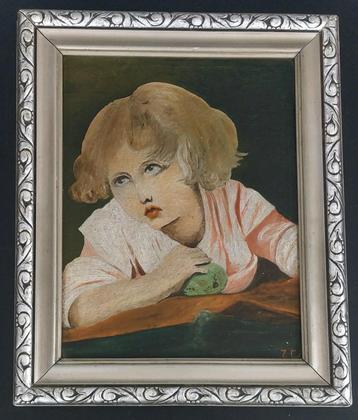 Ingekaderde schilderij op doek 2 - Gesigneerd ZC beschikbaar voor biedingen