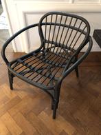 Mooie zwarte rotan zetel, Moins de 75 cm, Osier ou Rotin, Comme neuf, Enlèvement