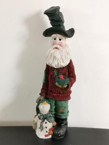 statue Noel de vagabond avec un bonhomme de neige - 35cm, Enlèvement ou Envoi, Comme neuf
