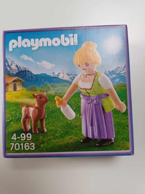 Zeldzame Playmobil nr 70163 Boerin met geitje Milka zie besc, Verzamelen, Speelgoed, Nieuw, Ophalen