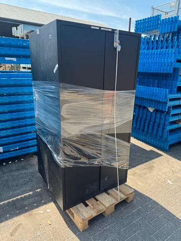 2x Archiefkast kantoorkast 180x92x42 zwart beschikbaar voor biedingen