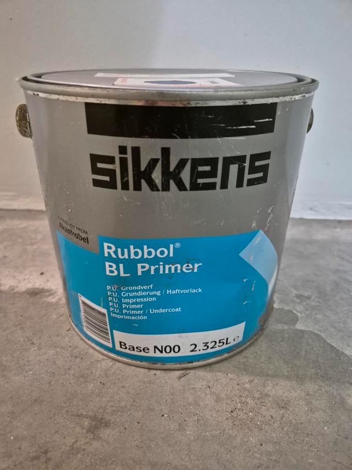 Primer Sikkens Rubbol BL, 2,3 L, apprêt et peinture PU, Bricolage & Construction, Peinture, Vernis & Laque, Laque, Enlèvement ou Envoi