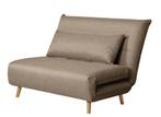 Slaapfauteuil Ösmo - geweven stof - Zandgrijs, Huis en Inrichting, Ophalen, Eenpersoons, Beige, 190 cm of minder
