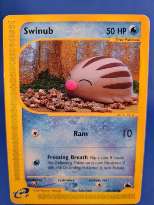 Swinub 107/144 - Skyridge, Hobby en Vrije tijd, Verzamelkaartspellen | Pokémon, Gebruikt, Verzenden