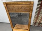 Oude Antieke spiegel omlijsting hout en pleister,, Antiek en Kunst, 50 tot 100 cm, 100 tot 150 cm, Ophalen