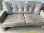 2 zit suede grijs, Huis en Inrichting, Ophalen, Gebruikt