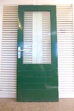 Hardhouten achter - schuurdeur met dubbelglas, Ophalen