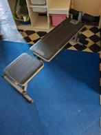 Fitnessbank, halter en gewichten tot 60 kg, Sport en Fitness, Fitnessmaterialen, Ophalen, Gebruikt, Fitnessbank