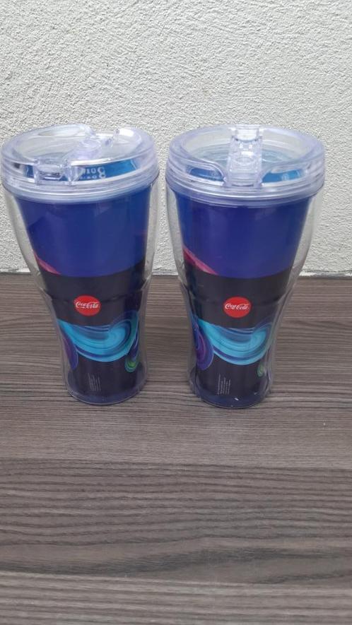 Twee grote Coca Cola bekers van cruise schip., Verzamelen, Merken en Reclamevoorwerpen, Zo goed als nieuw, Overige typen, Ophalen