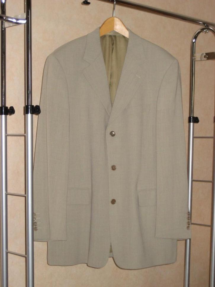 Stijlvolle zomerblazer Van Gils - maat 50, Kleding | Heren, Kostuums en vesten, Zo goed als nieuw, Maat 48/50 (M), Beige, Ophalen of Verzenden