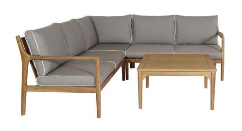 EXTERIOR MANCHESTER SET, Tuin en Terras, Tuinsets en Loungesets, Nieuw, Tuinset, Hout, 5 zitplaatsen, Bank, Bijzettafel, Stoel